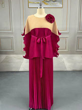 Luxury Pleated Top & Skirt Set